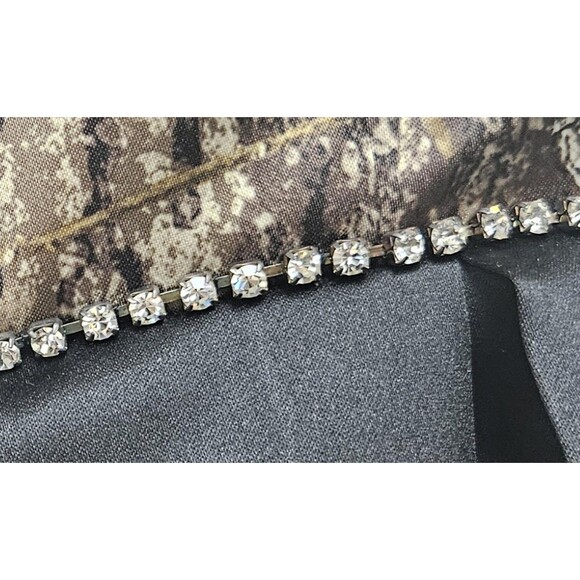 Camo Strapless Dress Womens Medium Black Rhinestone Trim Formal Prom Party Gown - Picture 4 of 10
